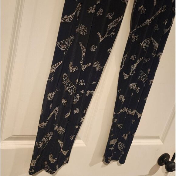 Morgan Cole stretchy black and white heel print pants S - Picture 3 of 4